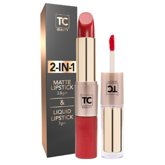 2 In 1 Matte Lipstick - Classic Red - 10.5gm