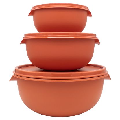 Picture of 3pc Bowl Set & Lids - Maple (1.25lt, 2.5lt, 5lt)