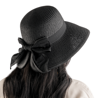 Picture of Sierra Straw hat With Bow - Black